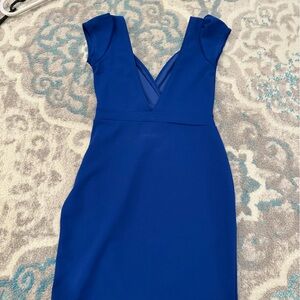 Lulu's Royal Blue Backless Dress